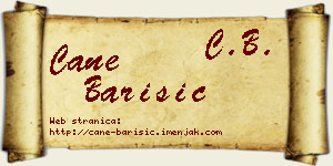 Cane Barišić vizit kartica